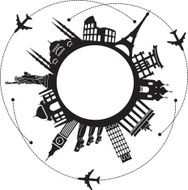 Travel background air black