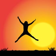 Vector silhouette of woman N460