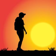 Vector silhouette of woman N461