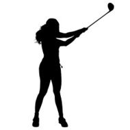 Vector silhouette of the woman N129
