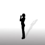 Vector silhouette of the woman N130