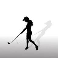 Vector silhouette of the woman N131