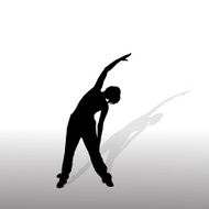 Vector silhouette of woman N462