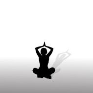 Vector silhouette of woman N463
