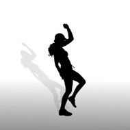 Vector silhouette of a woman N1942
