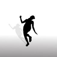 Vector silhouette of a woman N1943