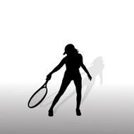 Vector silhouette of the woman N133