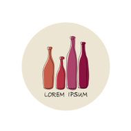 Wine bottle abstract design