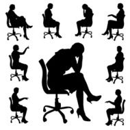 Vector Silhouette Of People N800