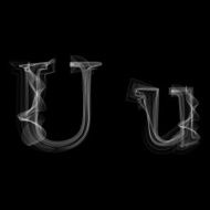 Smoke font Letter U N2