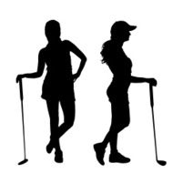 Vector silhouette of the woman N137