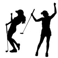 Vector silhouette of the woman N139