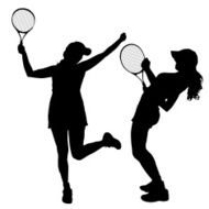 Vector silhouette of the woman N140