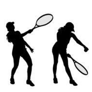 Vector silhouette of the woman N141