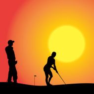 Vector silhouette of couple N373