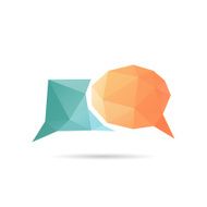 Speech bubble icon abstract isolated on a white backgrounds