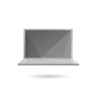 Laptop icon abstract isolated on a white backgrounds vector illustration N2