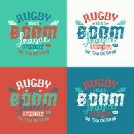 College rugby team emblem N6