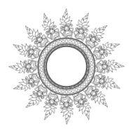 Beautiful Deco Floral Circle