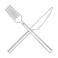 Crossed Fork and Knife