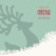 reindeer merry christmas snowy background N5