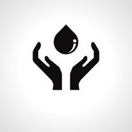 Hands and water symbol