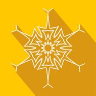 Long shadow filigree snowflake icon N5