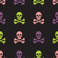 Simple skull and crossbones seamless pattern
