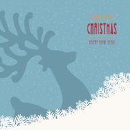 reindeer merry christmas snowy background N6