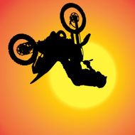 Vector silhouette of extreme jumps N3
