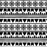 Christmas seamless boarders pattern N8