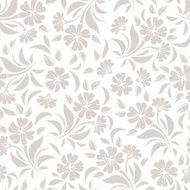 Seamless pattern with beige flowers on a white background Vector