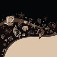 Sea background Hand drawn vector illustration N6