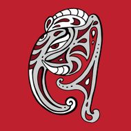 Elephant head Ganesha Hand drawn illustration N4