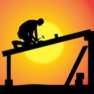 Vector silhouette of a man N1005