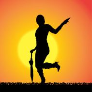 Vector Silhouette Of People N803