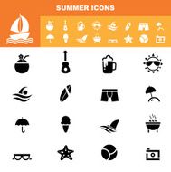 summer icon vector