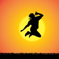 Vector Silhouette Of People N805