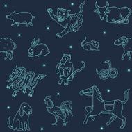 Chinese zodiac in vector N2