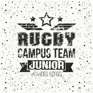 College rugby junior team emblem N2