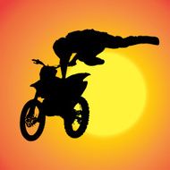 Vector silhouette of extreme jumps N5