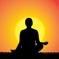 Vector silhouette of woman N475