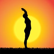 Vector silhouette of woman N476
