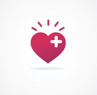Vector love signs Heart or Add icon N2