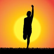 Vector silhouette of woman N478