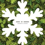 Vector evergreen christmas tree Christmas snowflake silhouette pattern frame card