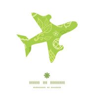 Vector environmental airplane silhouette pattern frame