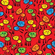 cats colorful seamless pattern