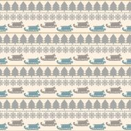 Christmas silhouettes seamless borders pattern