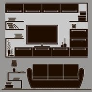 living room furniture icons N5